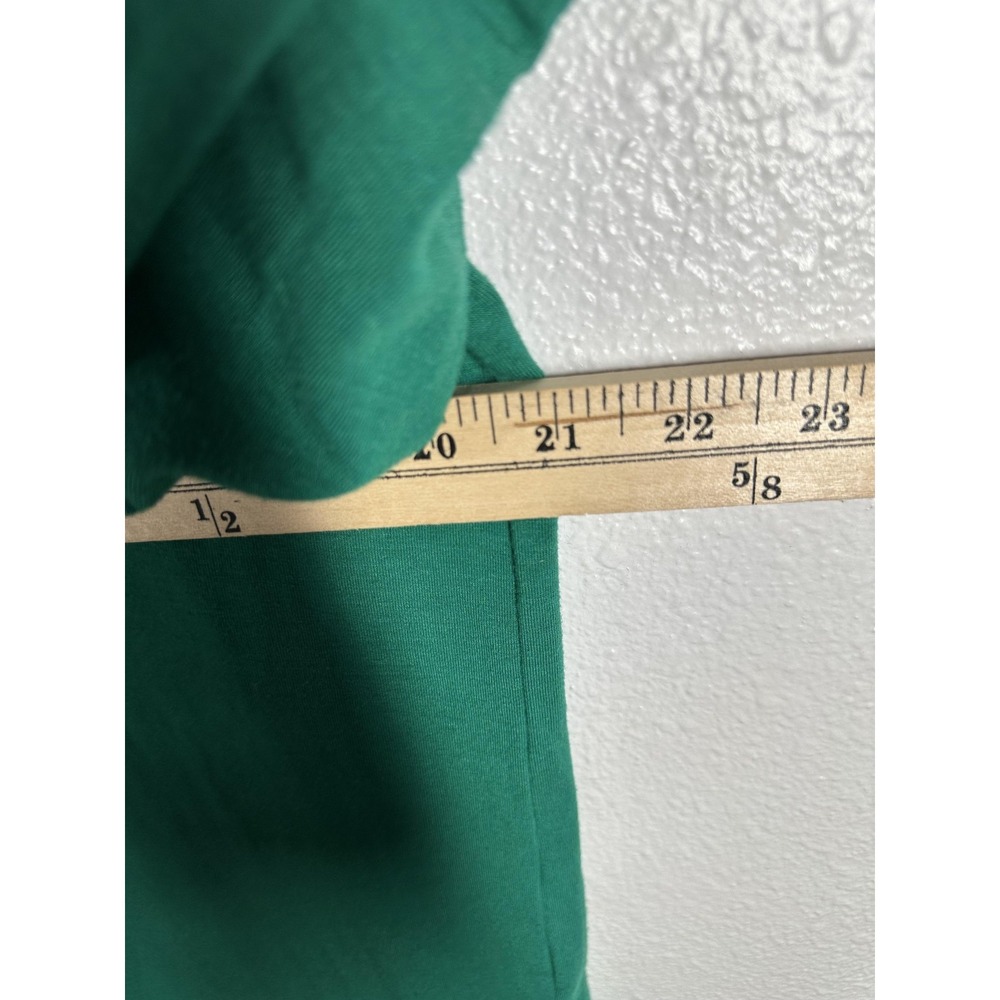 Zenana Premium Shirt Womens Small Green Scoop Neck Short Sleeve Tunic Top - Picture 4 of 6